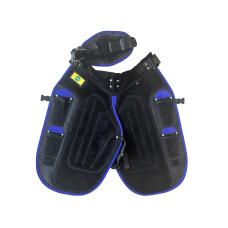 Pro Elite Black with Blue Trim Long Apron 